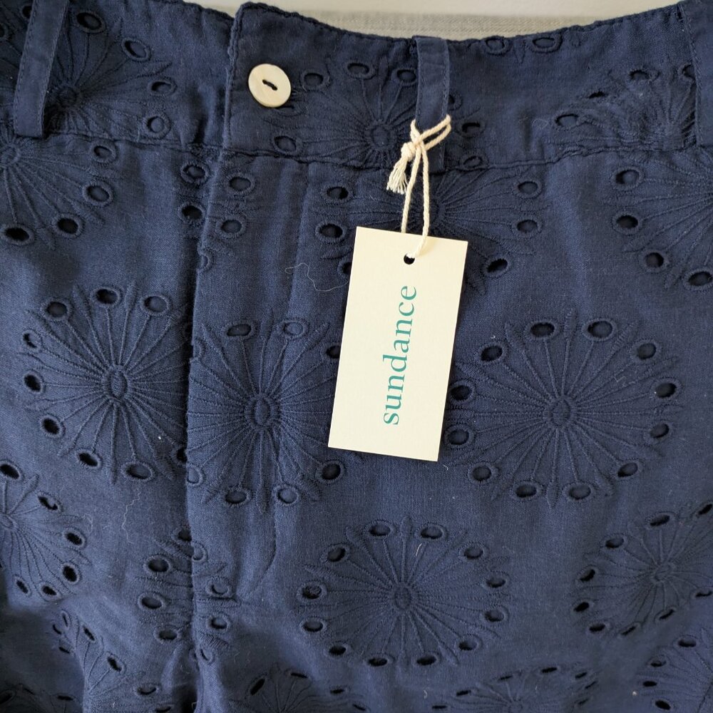 Sundance Beachy Beauty Pant Navy Blue Women's Wide-Leg Pants Size 6